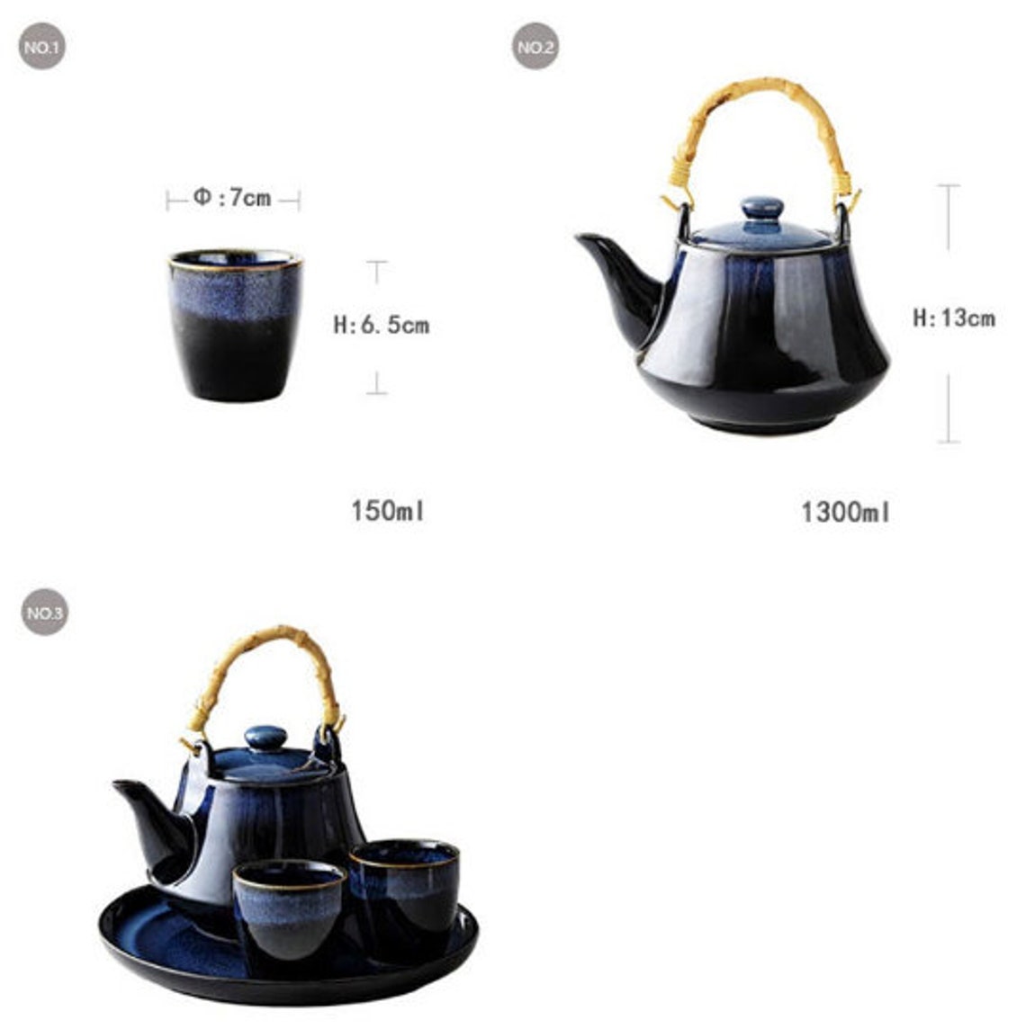 SET Handcrafted Japanese Ceramic Tea Set Ceramic Etsy