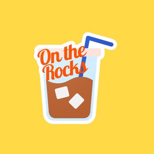 On the Rocks - Iced Coffee Vinyl Sticker