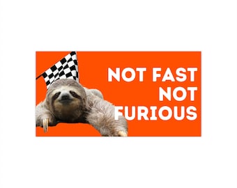 Perezoso Rápido y Furioso - Pegatinas para Parachoques