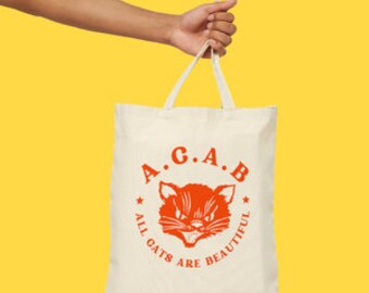 A.C.A.B. (Todos los gatos son hermosos) - Bolsa de lona de algodón