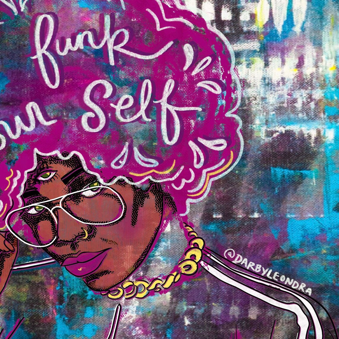 Go Funk Yourself Disco Abstract Canvas Wall Art Print Modern Etsy