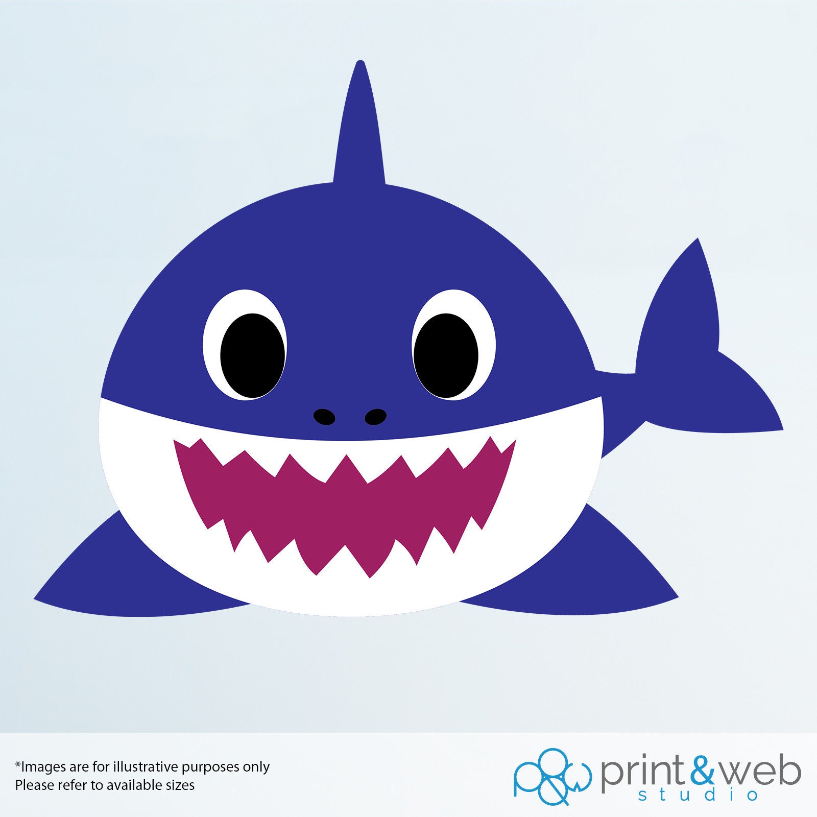 Daddy Shark Baby Shark Wall Decal Vinyl Sticker Kids Decor Etsy