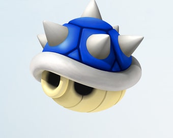 nintendo mario kart shell pillow blue