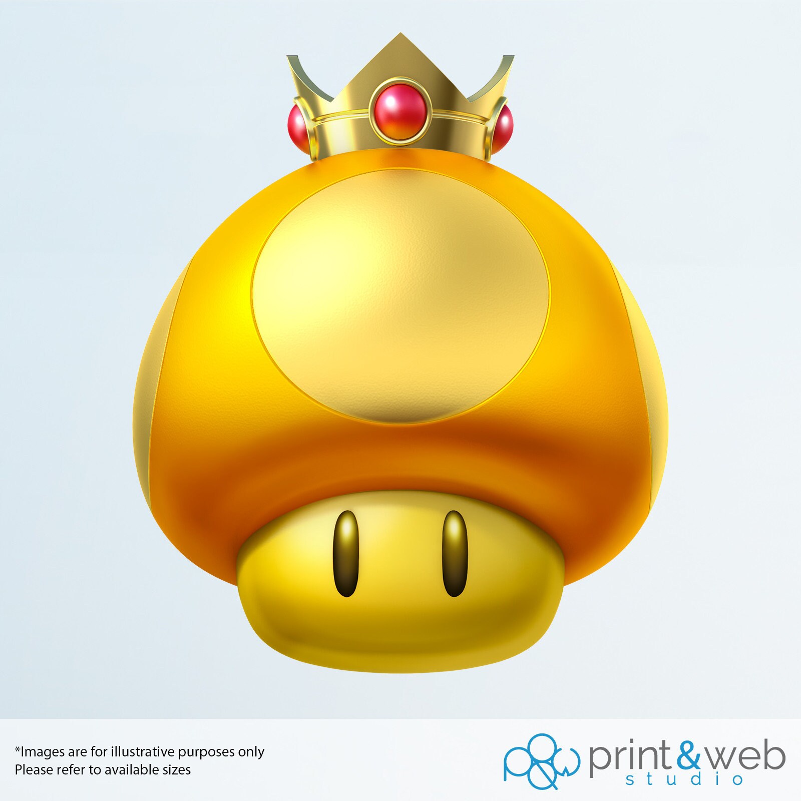 Golden Mushroom Mario Kart 8 Wall Sticker Decal Bedroom Vinyl Etsy