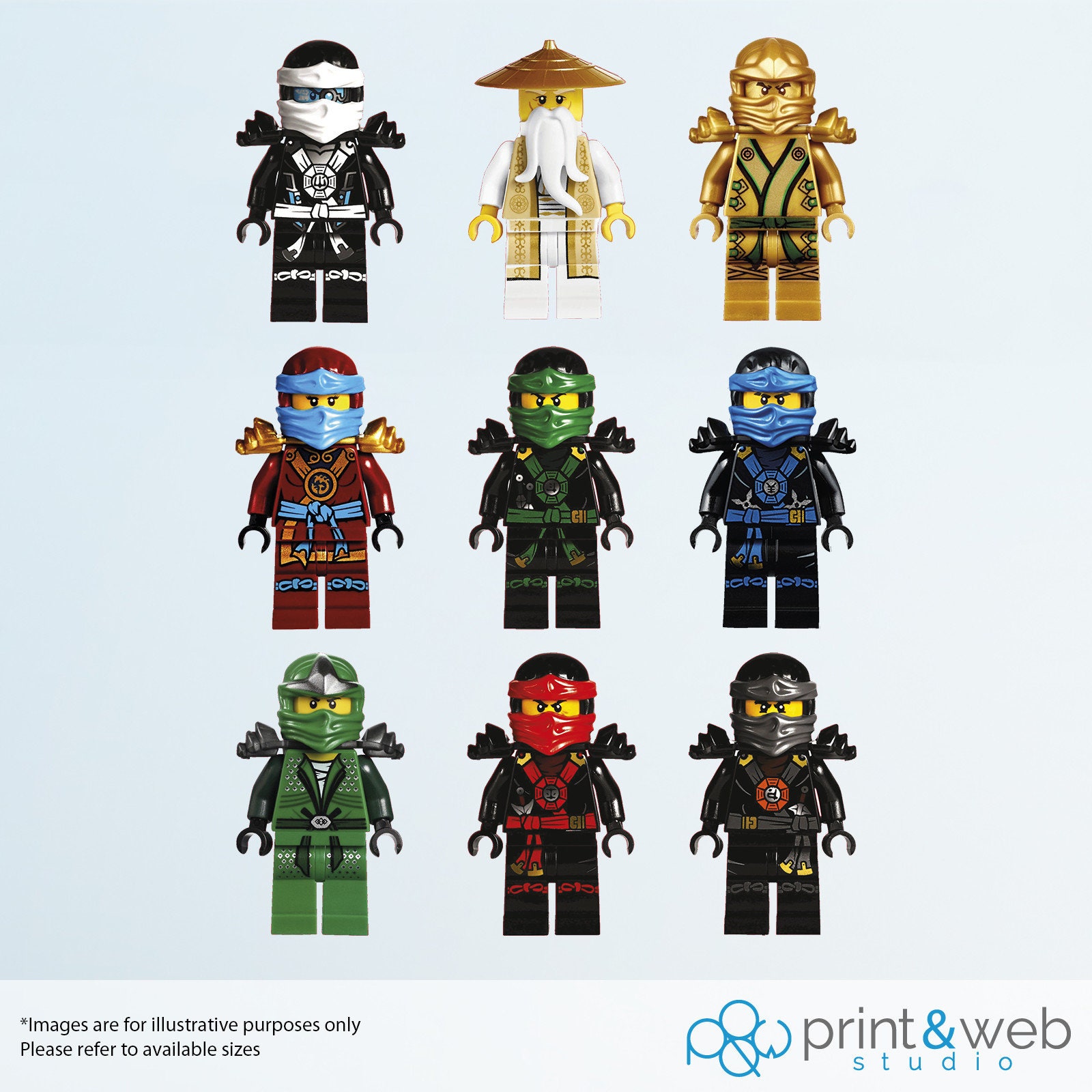 Ninjago 9 Sticker Bundle for Walls Laptops Phones Scrapbooks Etsy UK