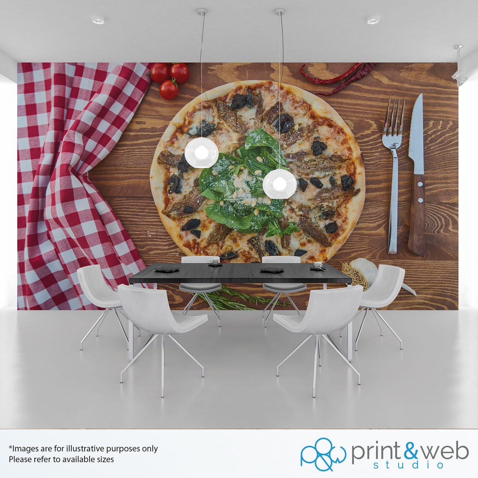 Pizza Restaurant Wall Mural Wall Art Quality Pasteable Etsy