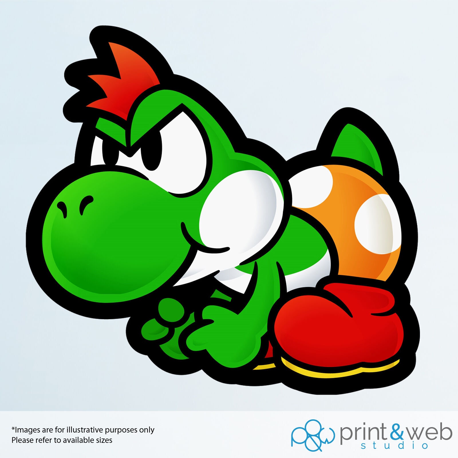 Paper Mario Yoshi Sticker Wall Decal Bedroom Vinyl Kids Art Etsy UK