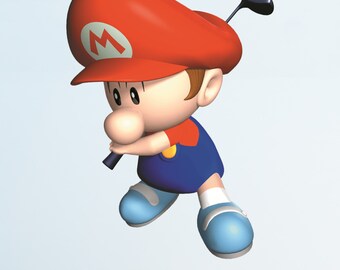 Baby Mario Golf Super Mario Wall 