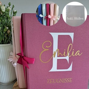 Zeugnismappe, Dokumenten Mappe, personalisiert