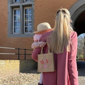 Mini, Kinder Jutetasche, Shopper, Jutetasche, Personalisierte Jute Tasche, Tragetasche 画像 3