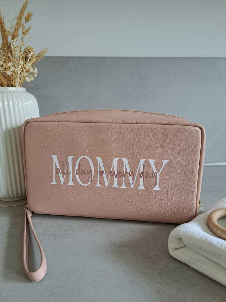 Wickelclutch, Windeltasche, personalisierte Windeltasche, Geburtsgeschenk, Mombag, Mom, Wickeltaschen, Wechselkleidung, Geschenk Geburt Nude