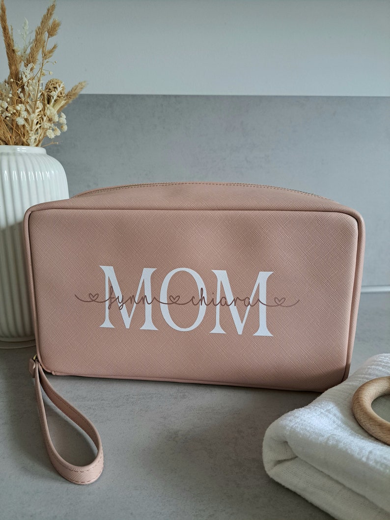 Changing clutch, diaper bag, personalized Nude