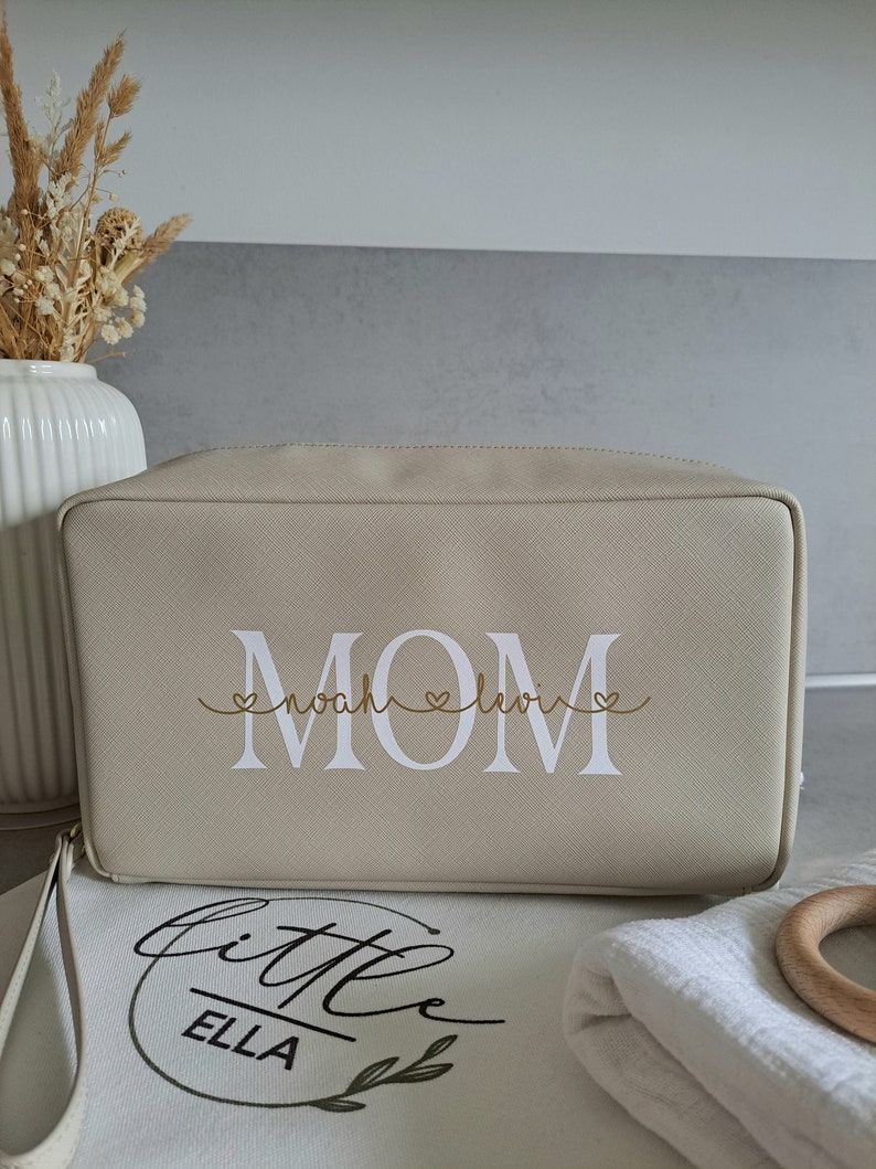 Changing clutch, diaper bag, personalized Beige