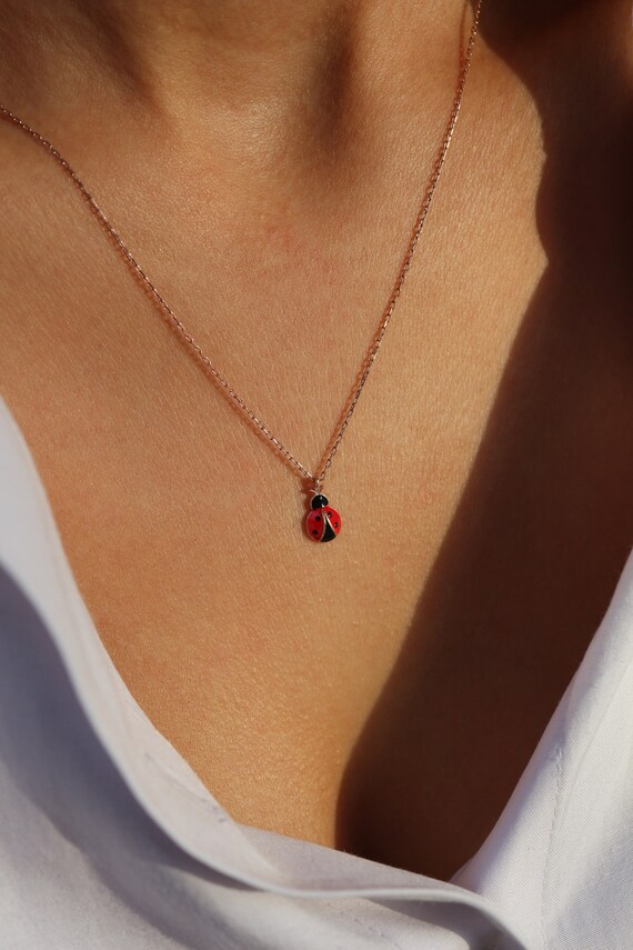 14K Gold Plated Ladybug Necklace 