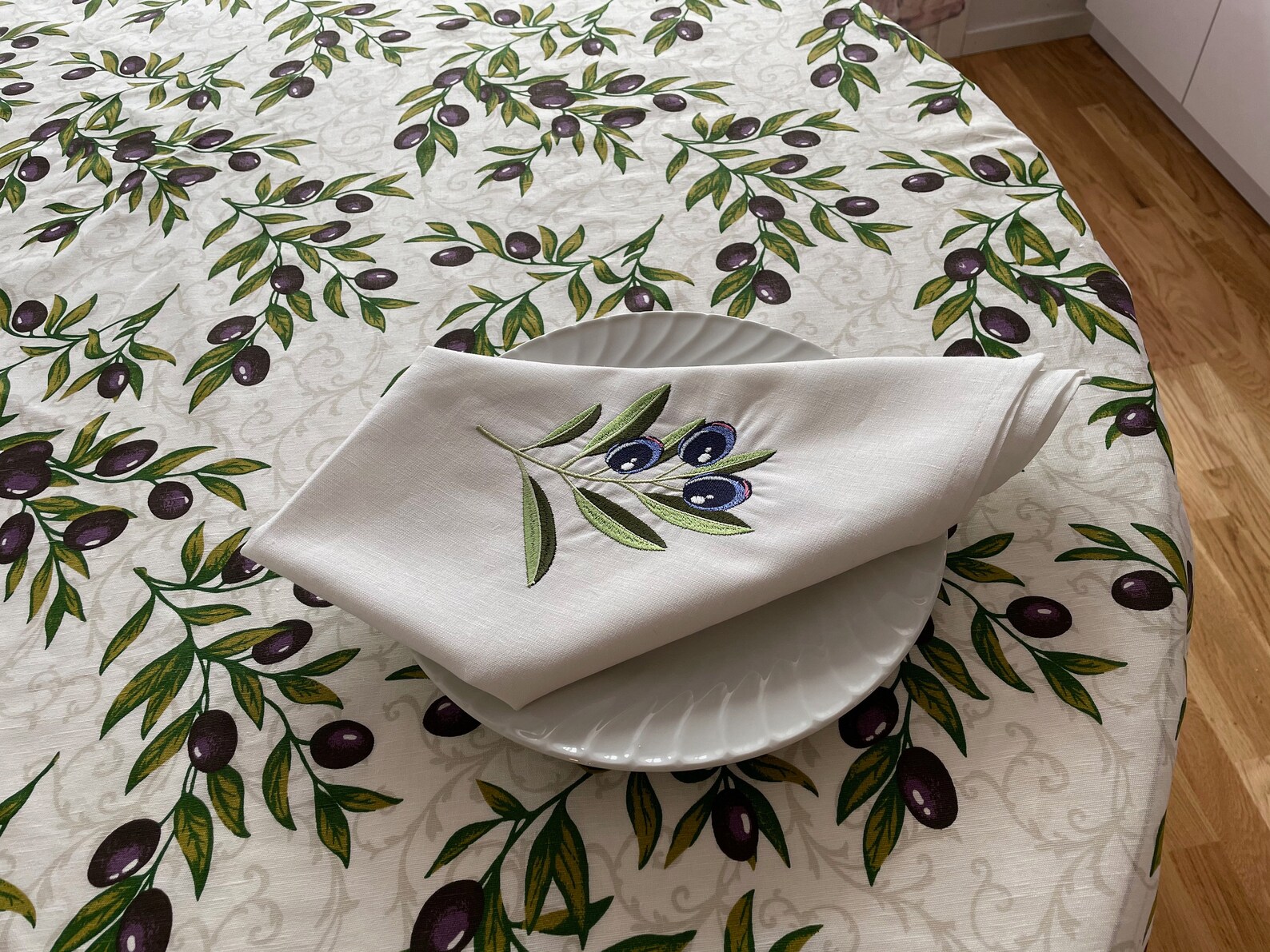 Olive linen table napkins black olives napkins green olives Etsy