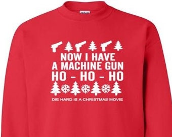 die hard machine gun sweater