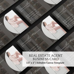 Real Estate Agent Business Card, Real Estate Template, Real Estate Agent Card, Canva Business Card, Real Estate Agent Marketing, Editable