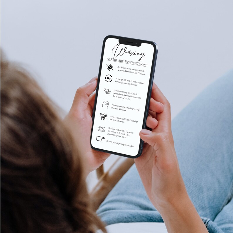 Digital Waxing Aftercare PNG I Wax Post Care I Wax Aftercare Etsy