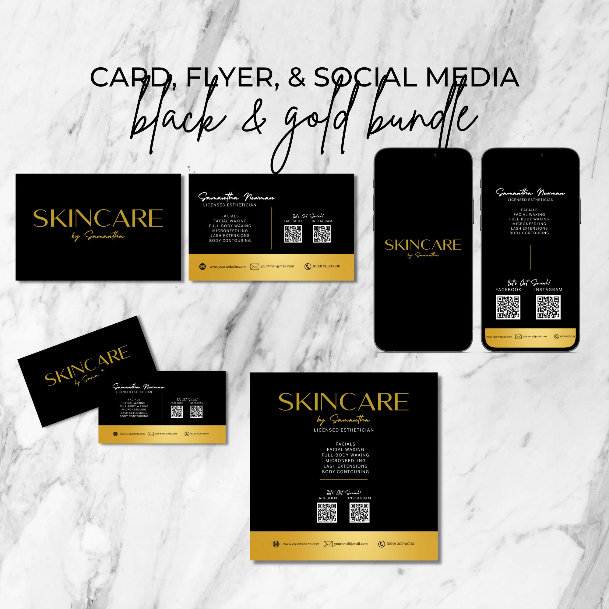 Faux Gold Business Card Template, DIY Business Cards, Printable Business  Cards, Company Cards Design, Wedding Planner Business Card, GF-01 