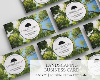 Bewerkbare sjabloon voor landschapsarchitectuur, ontwerp voor gazononderhoud (canva)