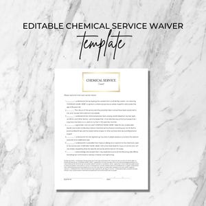Chemical Service Treatment Consent Liability Form, DIY Editable Printable Canva Template For Hair Stylists, Salon & Spa I Beige I CS003T