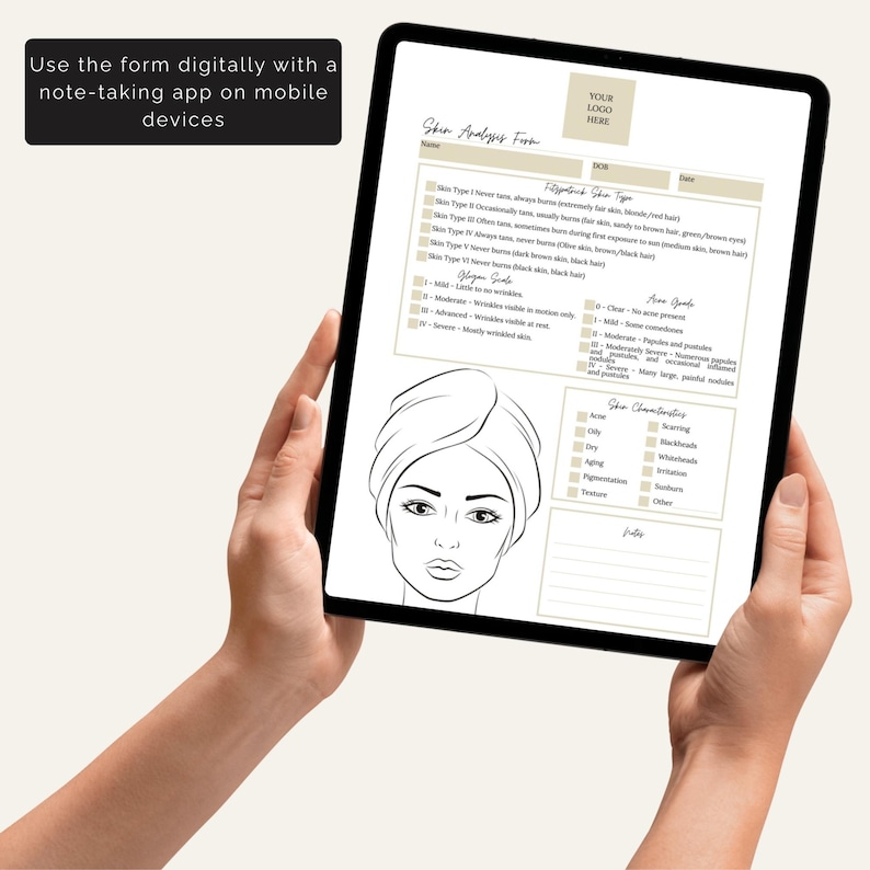 Esthetician Skin Analysis Form Editable Skin Consultation Canva ...