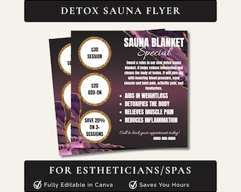 Detox Bastufilt Specialerbjudanden Flyer, Redigerbar E-Flyer Canva Mall