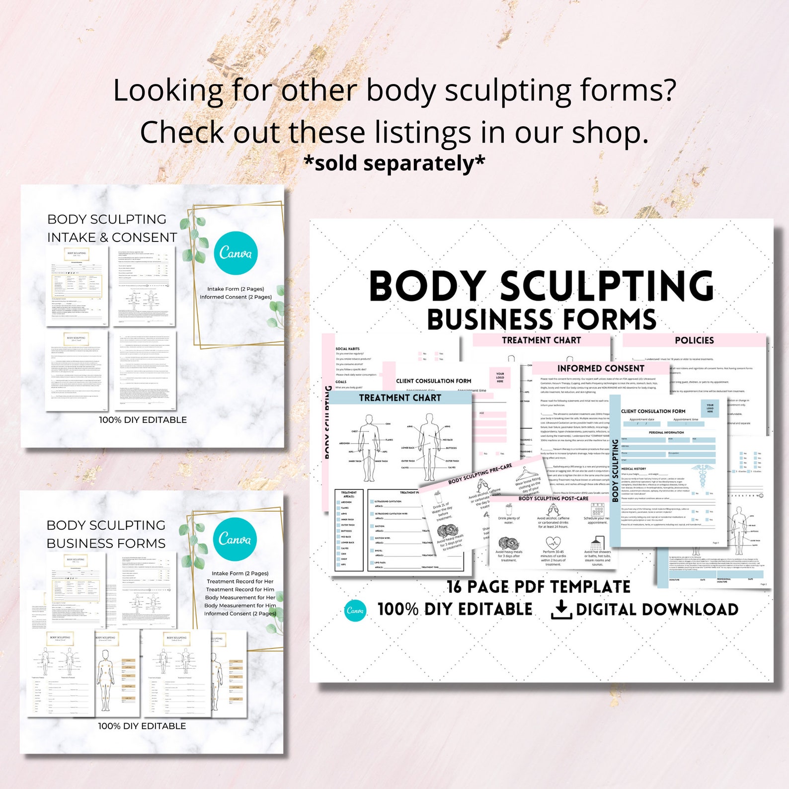 Editable Body Measurement Template I Fat Cavitation Result - Etsy