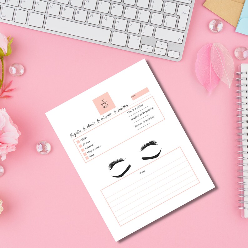 Spanish Editable Eyelash Extension Forms I Lash Intake Form I Etsy