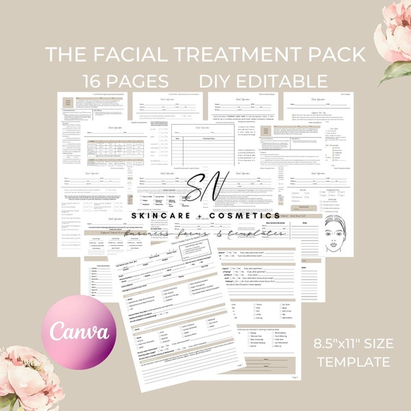 Facial Liability Form Etsy