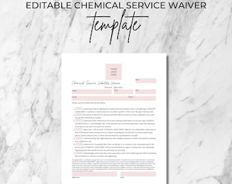 Chemical Service Consent Form, Editable Salon Liability Waiver (Canva Template)
