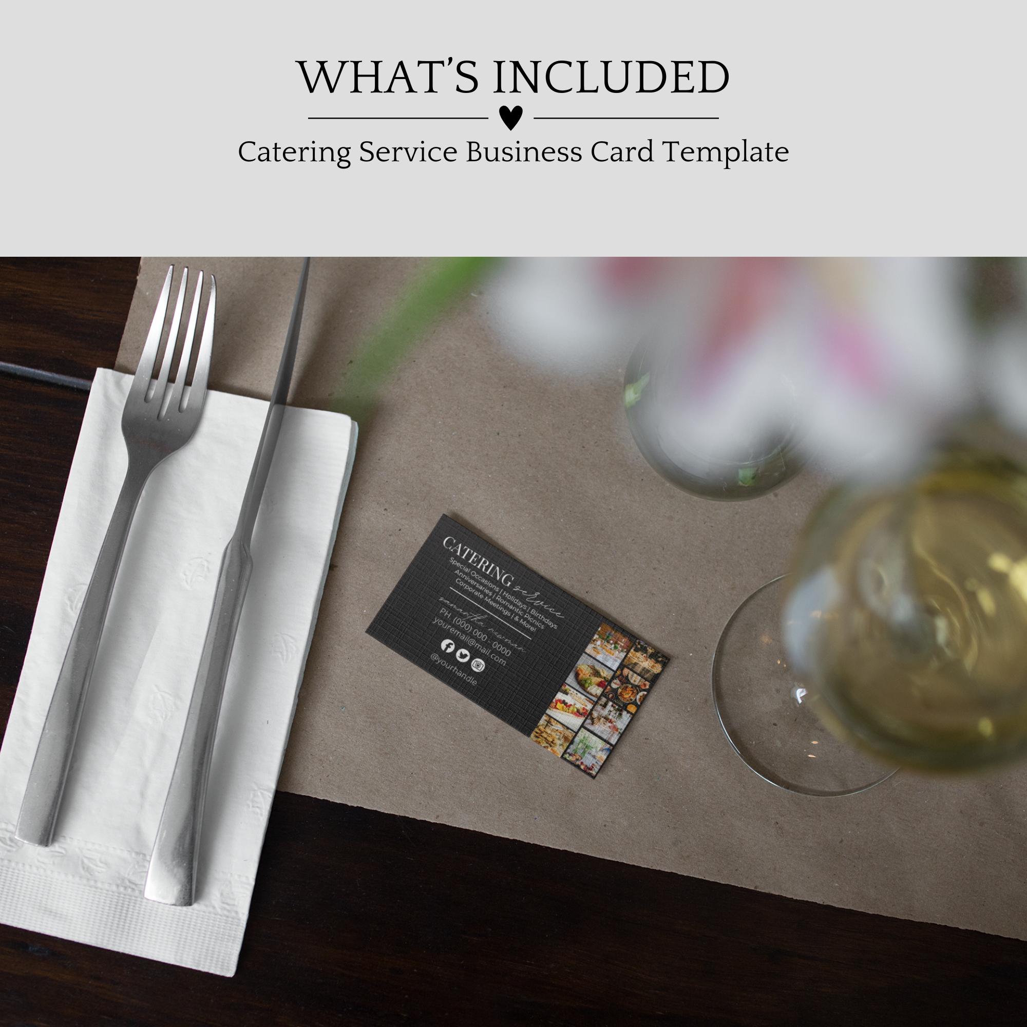 free download | catering food business chef mother,... Editable Catering Business Card Template, Food Service (canva Design ...