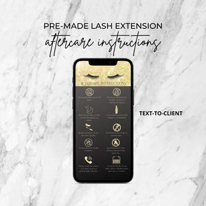 Digital Lash Tech Nazorg PNG I Black Gold Lash Nazorg I Lash Tech PNG I Afbeelding wimperverlenging I Nazorg wimperverlenging