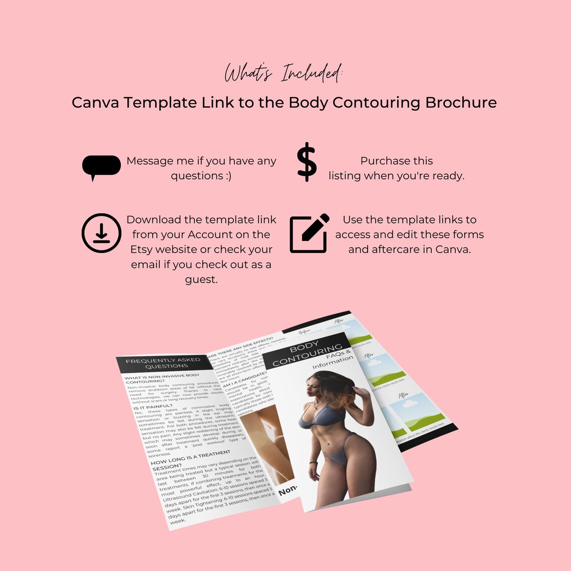 Editable Body Contouring Brochure Template Trifold Brochure Etsy UK