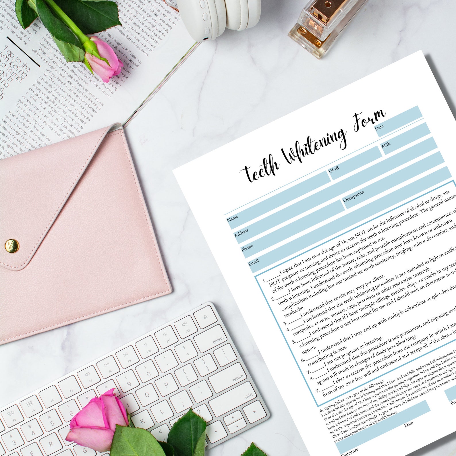teeth-whitening-consent-form-i-printable-1-page-pdf-waiver-i-etsy