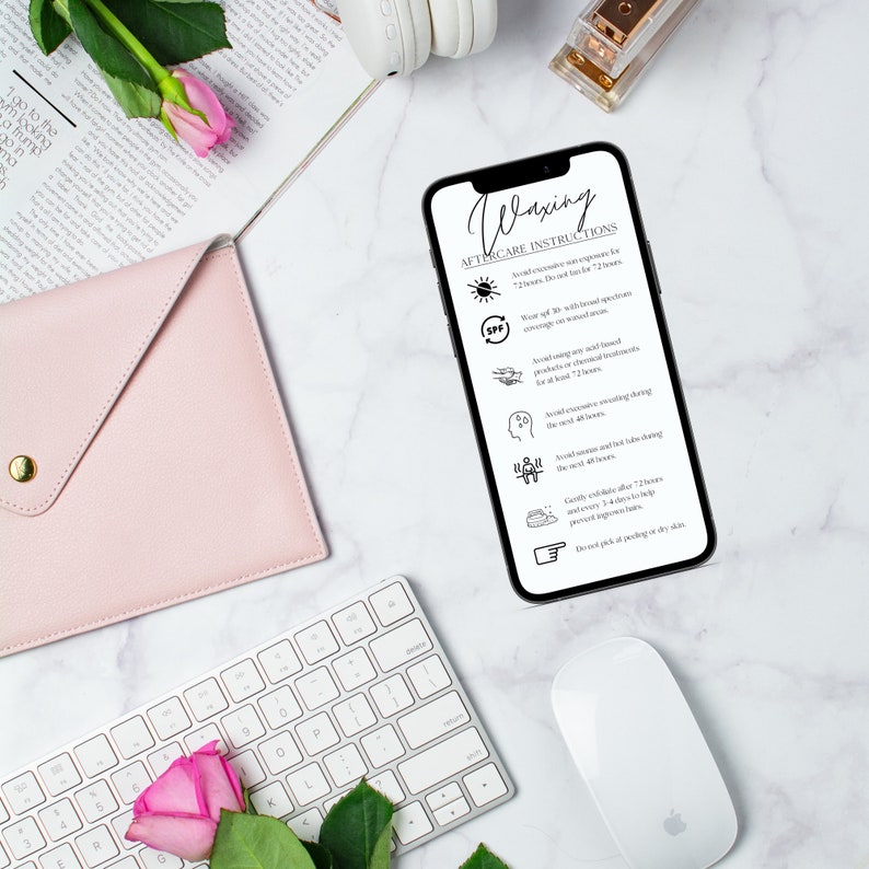 Digital Waxing Aftercare PNG I Wax Post Care I Wax Aftercare Etsy