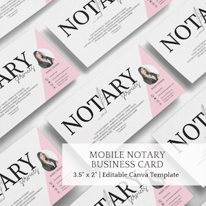 Mobile Notary Business Card, Editable Notary Business Card Template, Public Notary Services Business Card, Notary Service, Notary Marketing