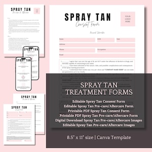 Formulaires modifiables de bronzage en spray, formulaires commerciaux pour salon de bronzage en spray, autorisation de bronzage en spray, soins ultérieurs de bronzage en spray, formulaires PDF imprimables, formulaire de téléchargement numérique