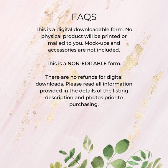 Ready to Print Spray Tan Consent Form Esthetician Business Form ...