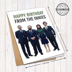 Severance Birthday Card, Happy Birthday From The Innies, PDF 4x6, INSTANT DOWNLOAD