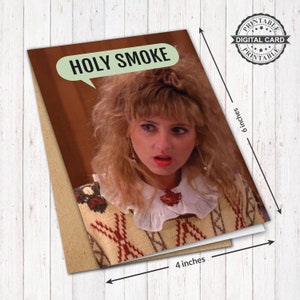 Movie Twin Peaks Printable Birthday Card, Lucy Moran Holy Smoke Birthday Card Print, PDF 4x6, INSTANT DOWNLOAD