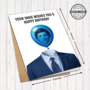 Ablösung Geburtstagskarte, Deine Innie wünscht Dir alles Liebe zum Geburtstag, PDF 10x15, INSTANT DOWNLOAD