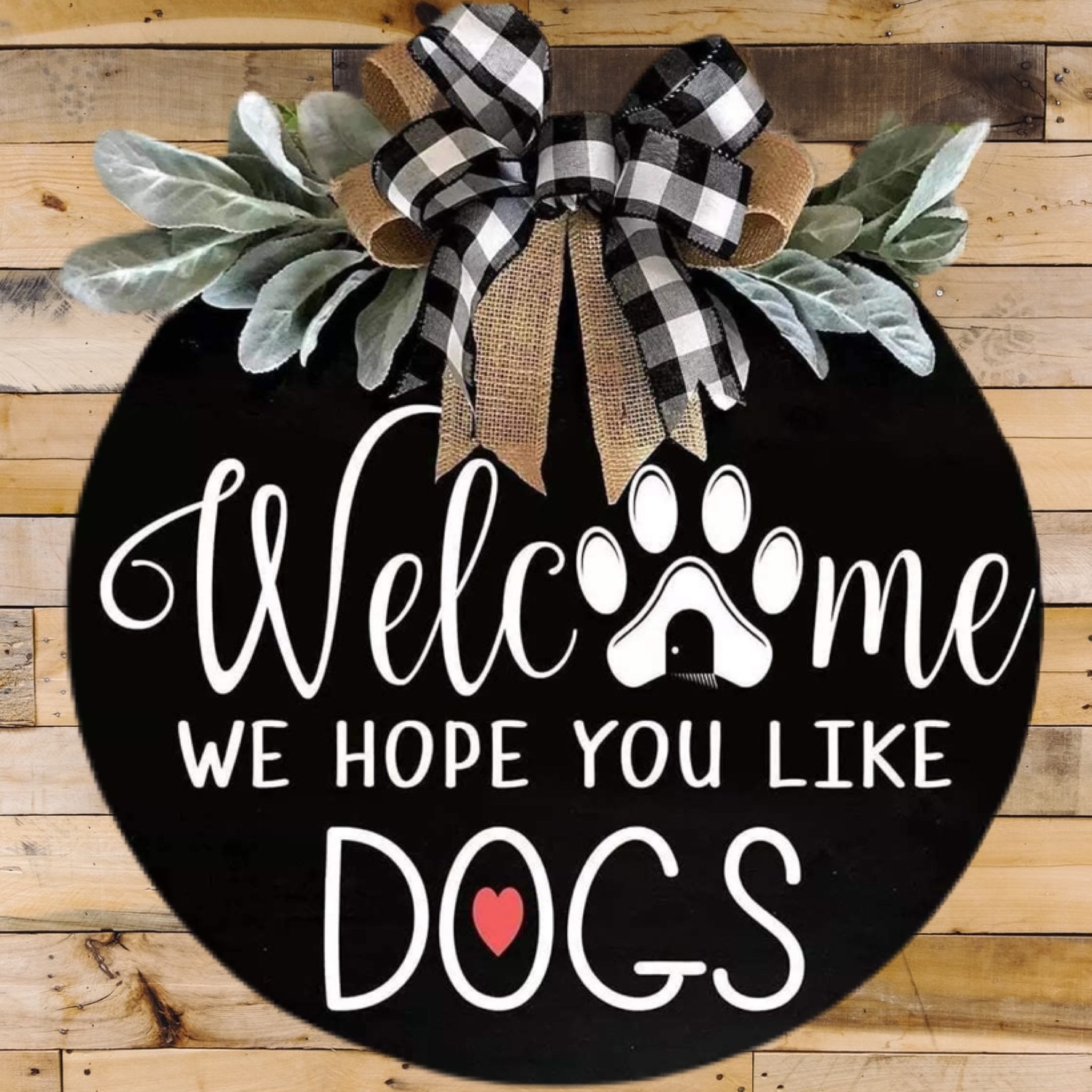 We hope you like dogs Front door hanger Etsy
