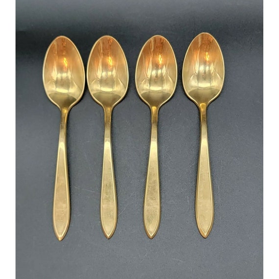 Set of 4 Dirilyte Dirigold Regal Flatware Spoons Vintage Etsy