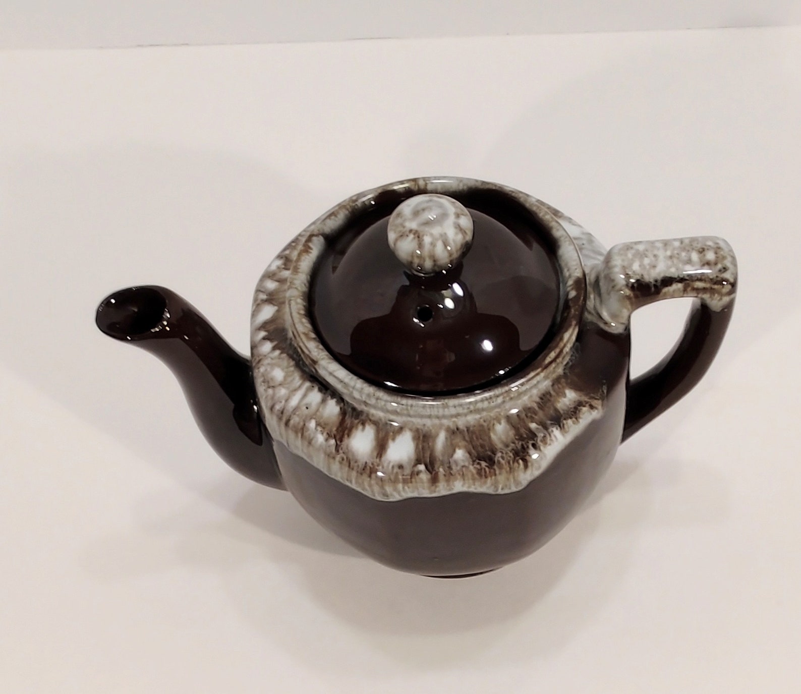 Vintage Brown Betty Glazed Teapot Made in Japan Etsy