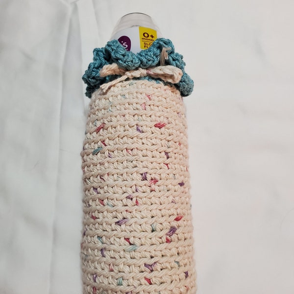 Crème Multi Crochet Baby Bottle Cover Cozie