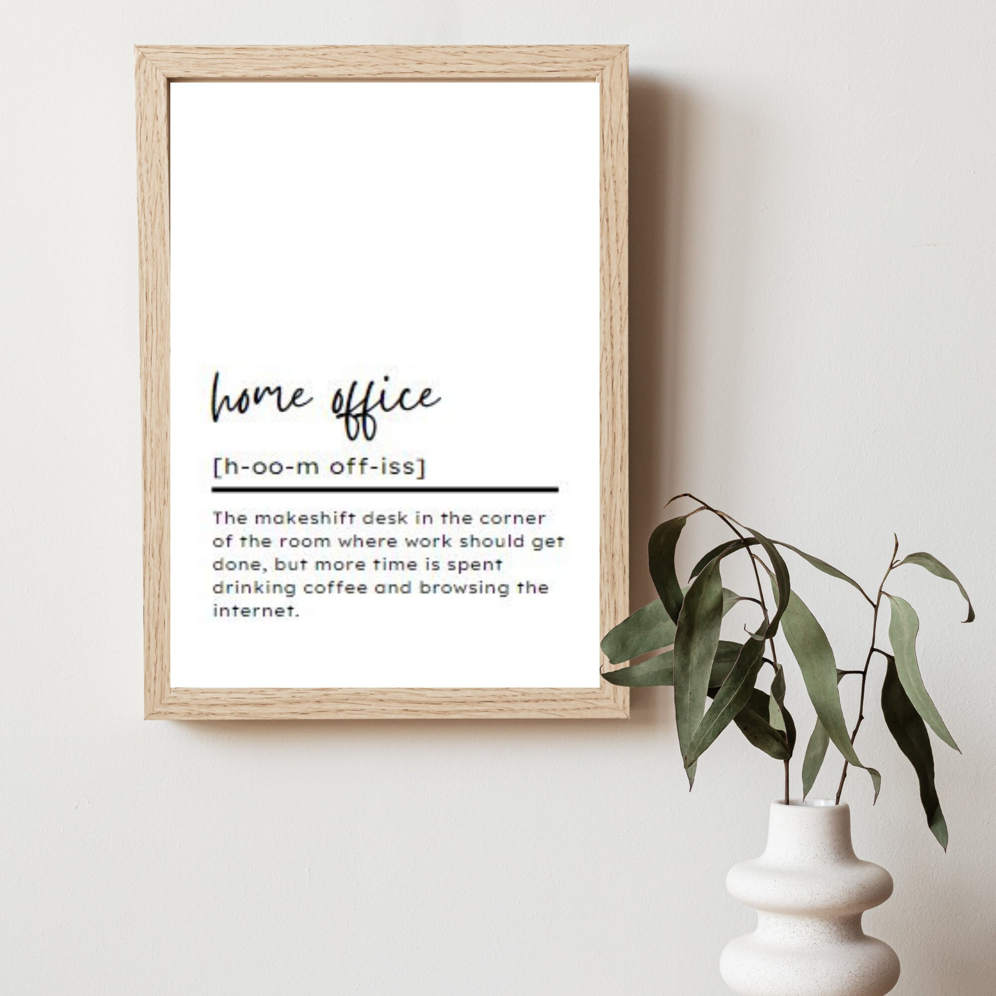 Home Office Print Home Office Definition Print Office Wall Etsy