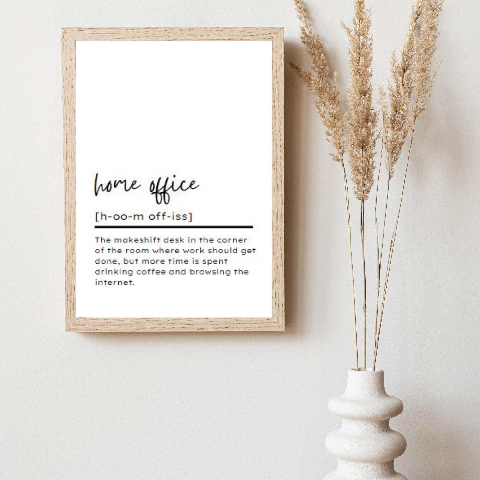 Home Office Print Home Office Definition Print Office Wall Etsy