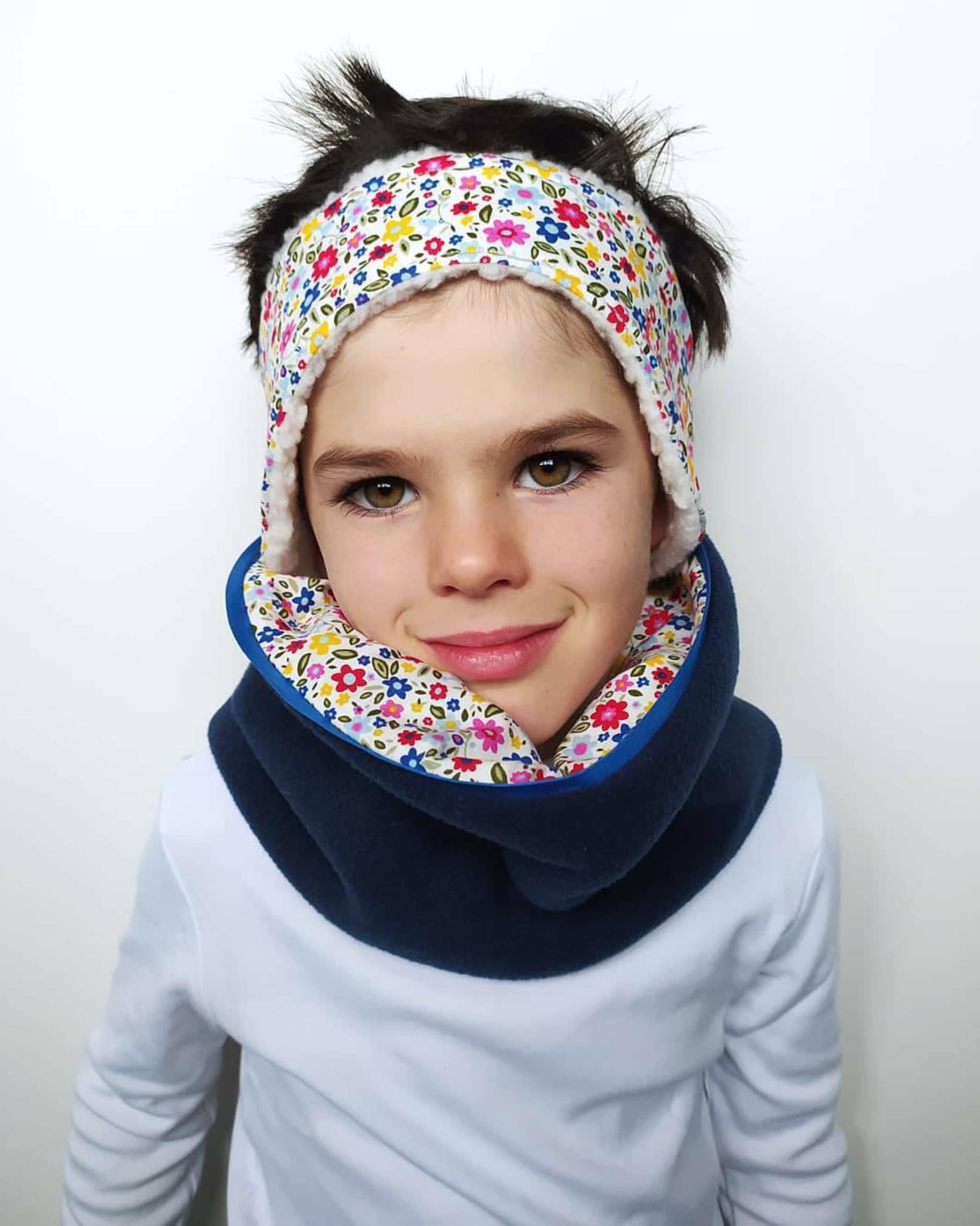 Girls Reversible Snood Neckwarmer Kids Scarf in Fleece and - Etsy UK