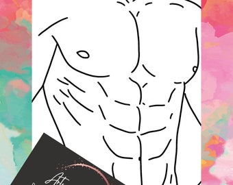 Man with 6pk Paint Stencil/Coloring Page